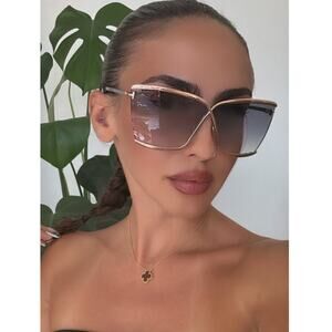NEW Tom Ford FT0936 Elle Cat Eye Sunglasses in Gold Blue
